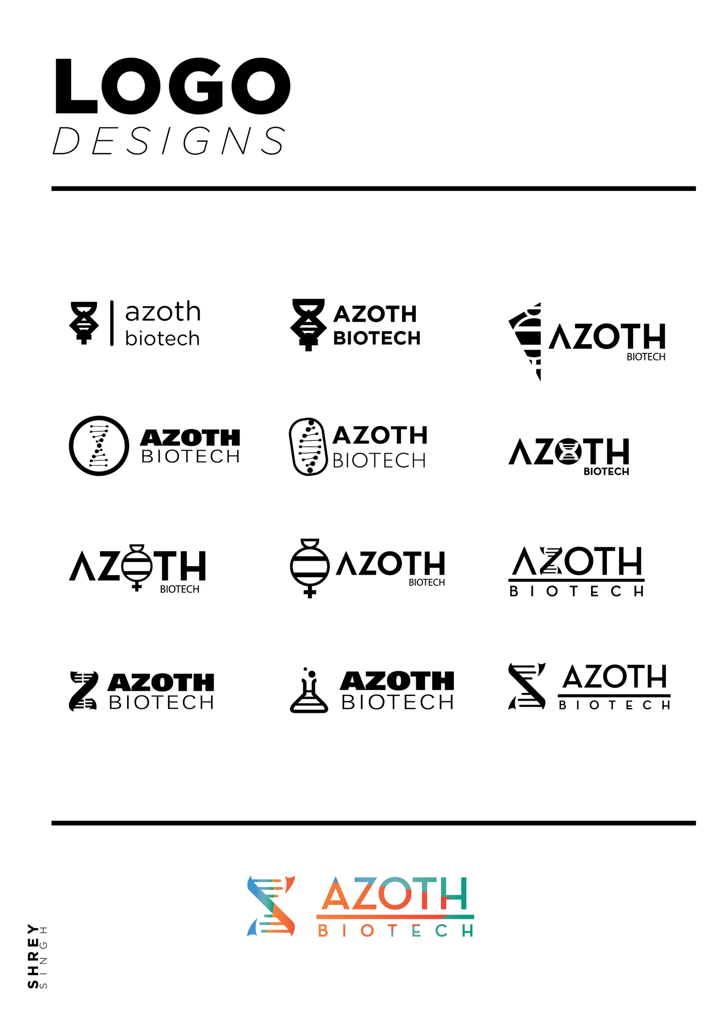 Azoth Biotech — logo explorations