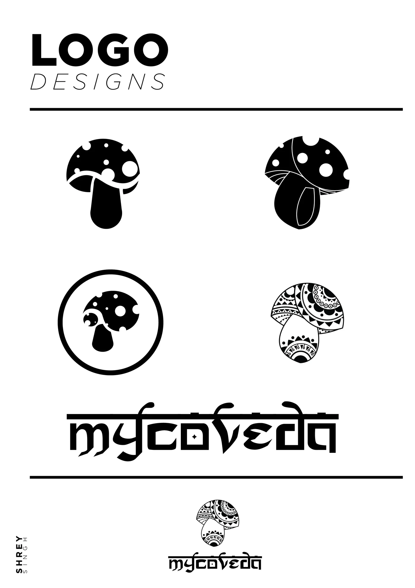 Mycoveda — logo explorations