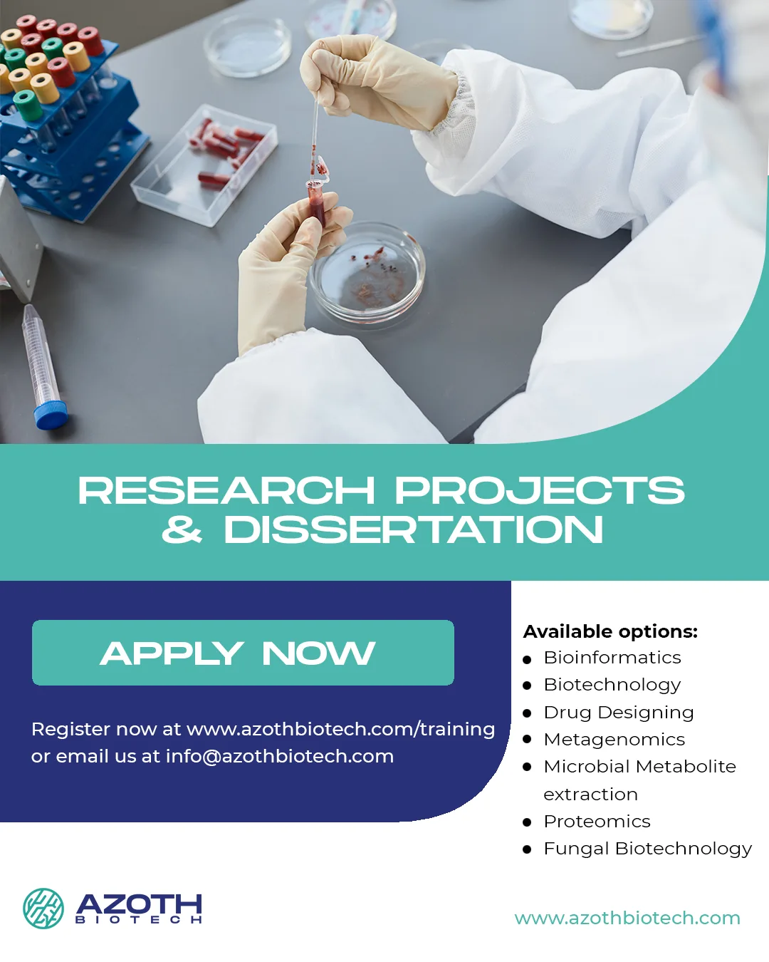Research projects & dissertation — the training programme.