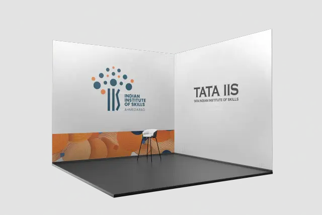 IIS Ahmedabad: Exhibition booth mockup iisa