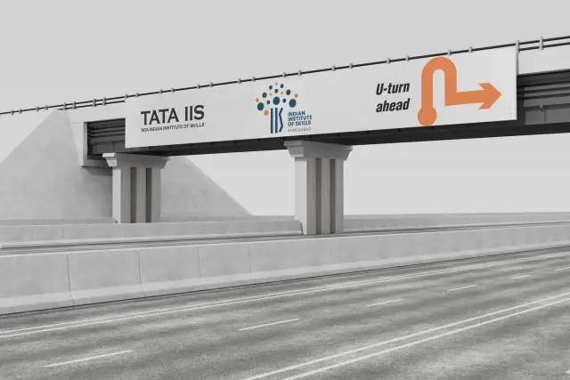 IIS Ahmedabad: Train bridge