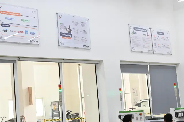Electric Vehicle Lab, lab standee