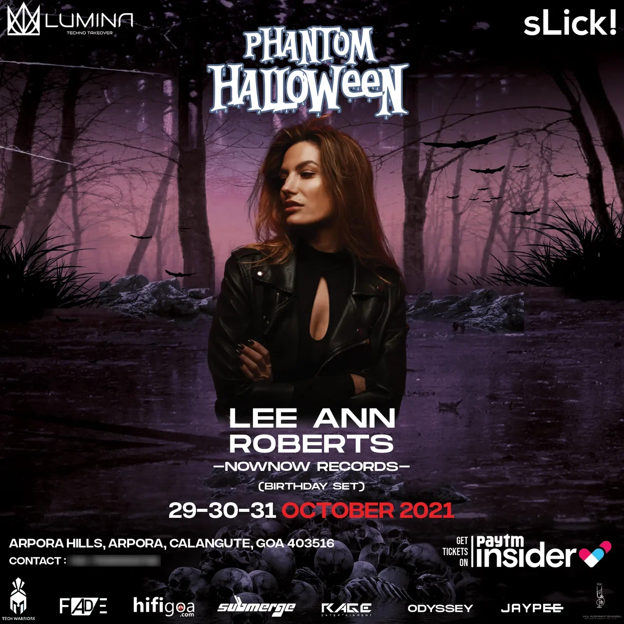 Phantom Halloween, 29–31 October.